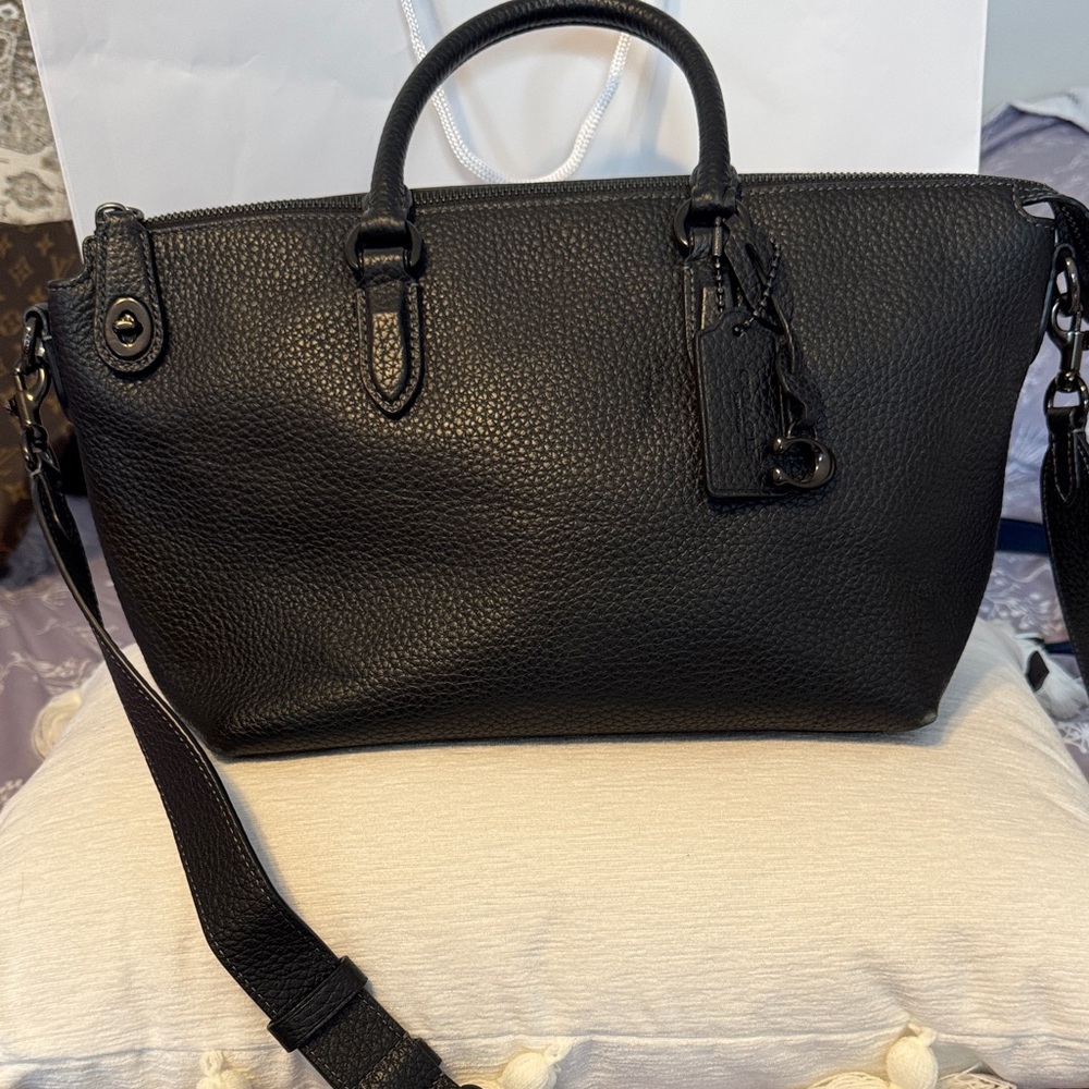 Coach Black Leather Satchel